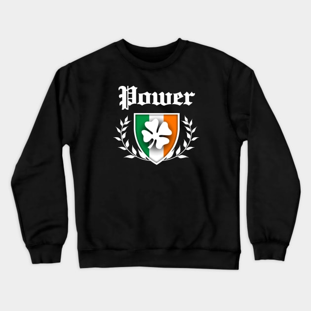 Power Shamrock Crest Crewneck Sweatshirt by robotface